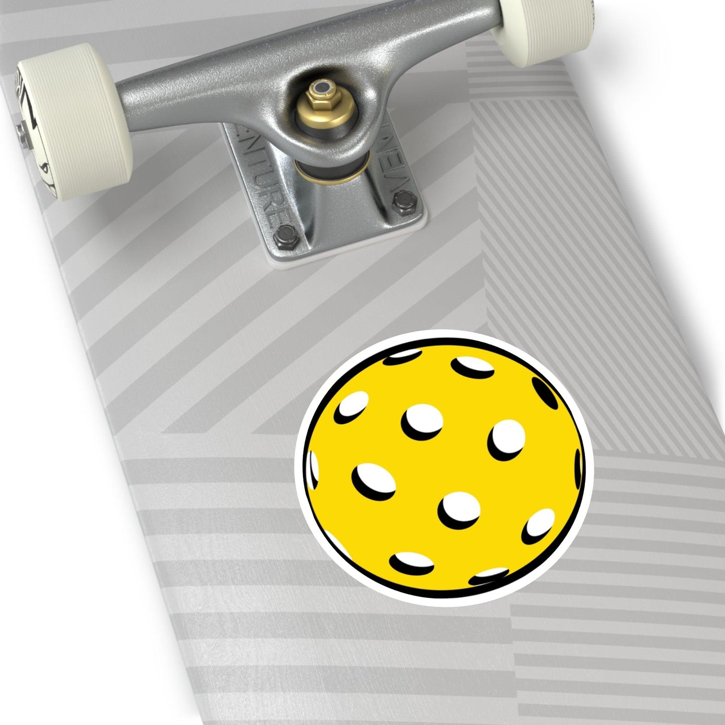 Yellow Pickleball Stickers – 2" to 6" Vinyl, Scratch & Water-Resistant, Laminate Coated, Durable Outdoor Decals