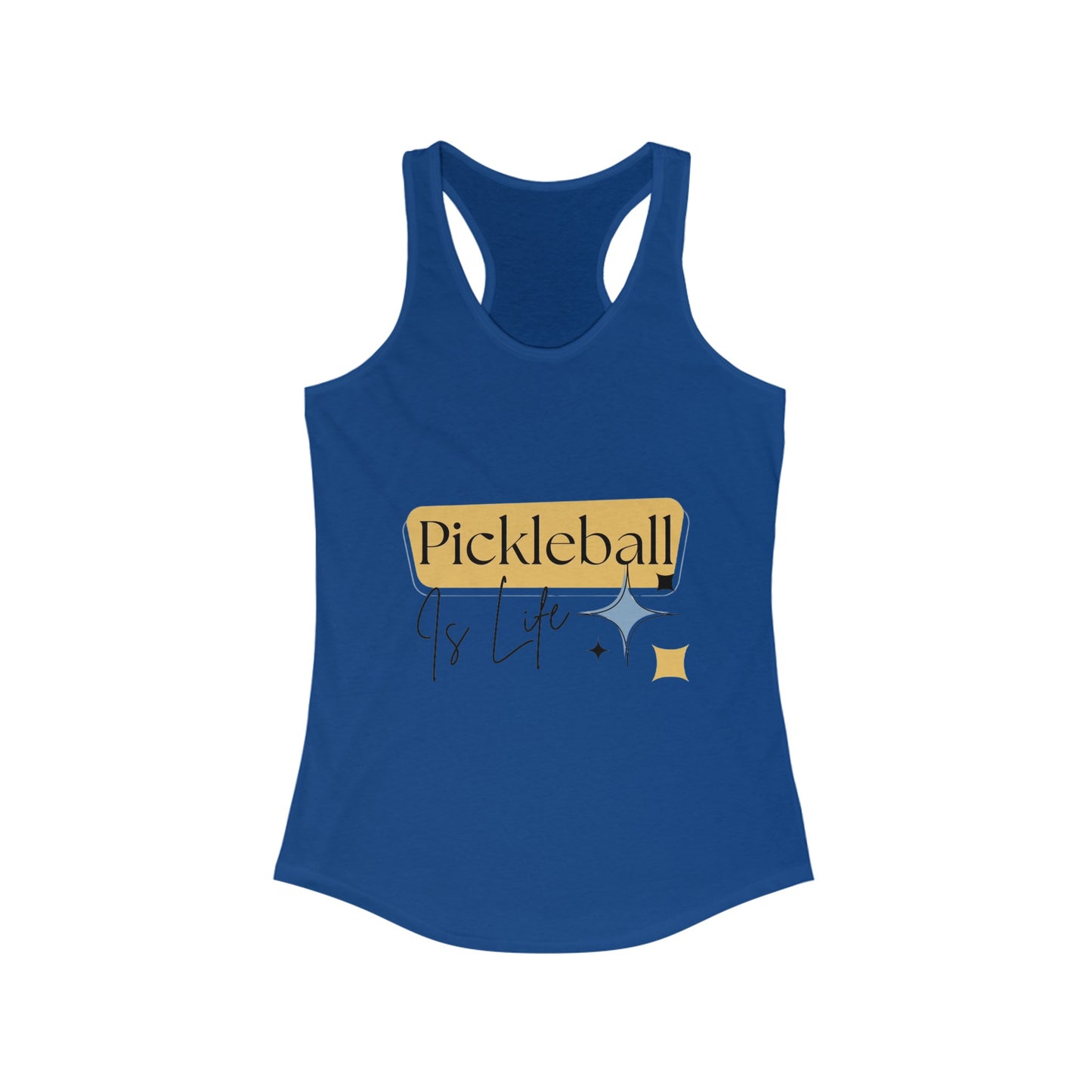 "Pickleball is Life" Women's Ideal Racerback Pickleball Tank | Lightweight for Active Pickleball Lifestyle | 6 Sizes, 17 Colors