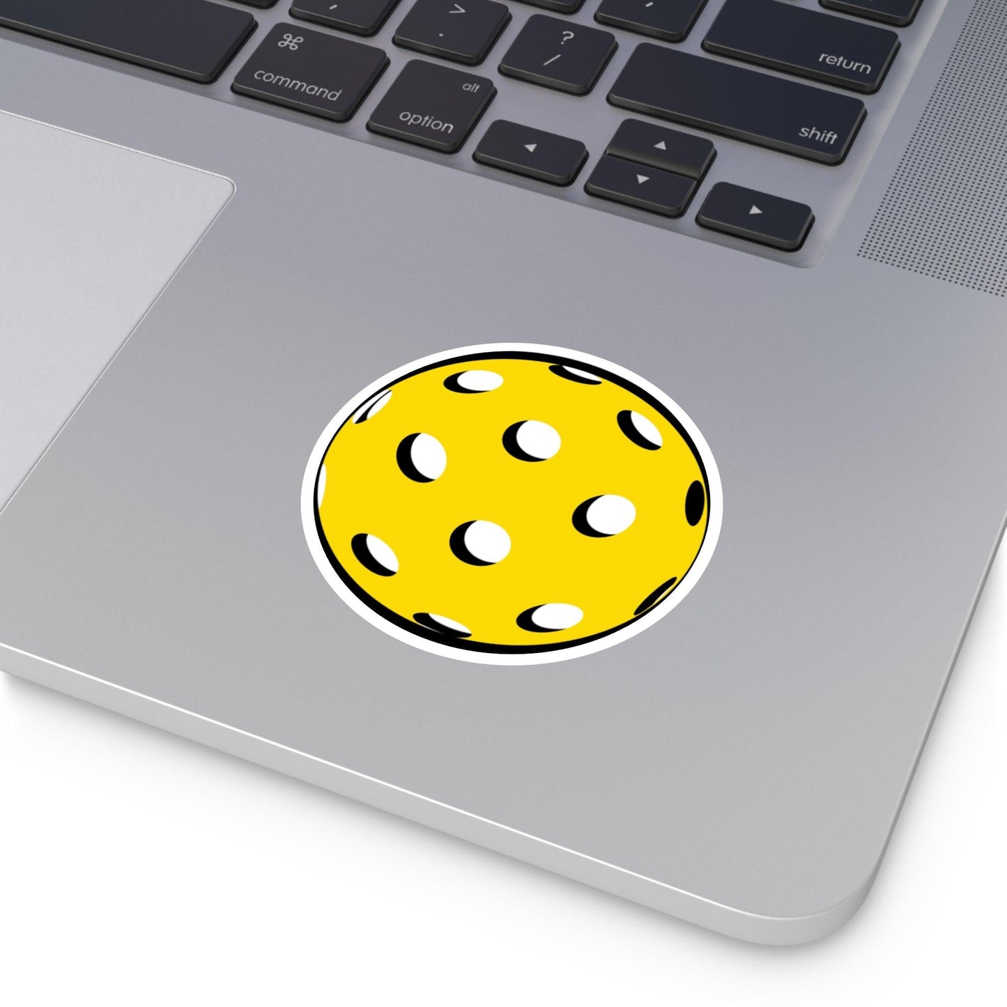 Yellow Pickleball Stickers – 2" to 6" Vinyl, Scratch & Water-Resistant, Laminate Coated, Durable Outdoor Decals