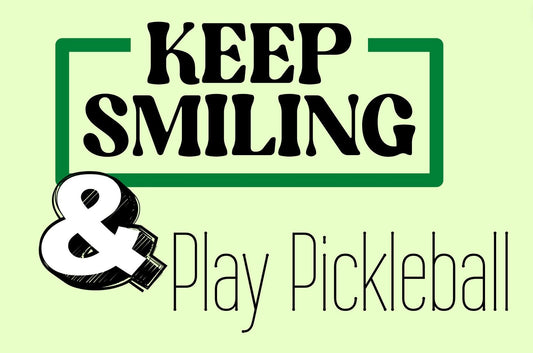 "Keep Smiling & Play Pickleball" Pickleball Kiss-Cut Decal | Durable Vinyl Decal for Bottles, Laptops, Cars | Available in 4 Sizes | Indoor/Outdoor Use