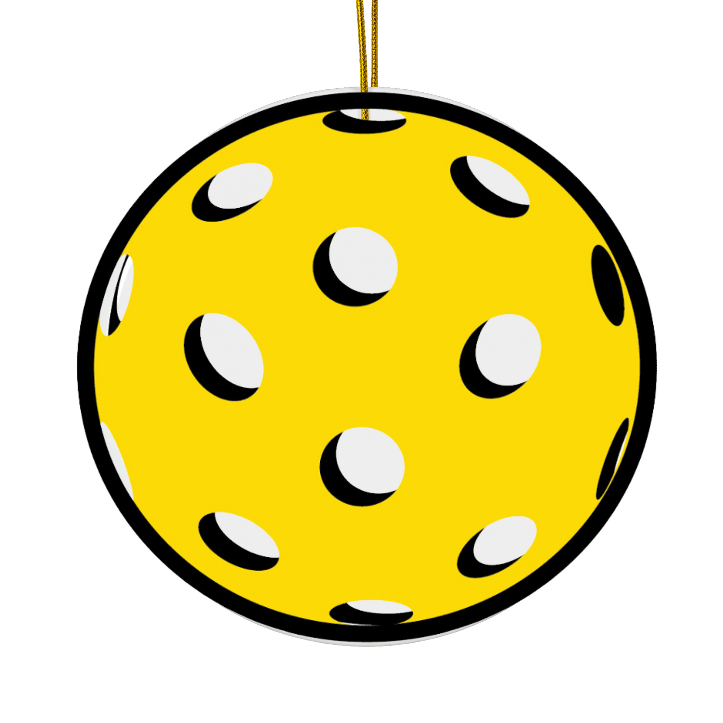 Pickleball Ceramic Ornament Decoration (1pc) – Perfect for Tree, Gift, or Home Accent!